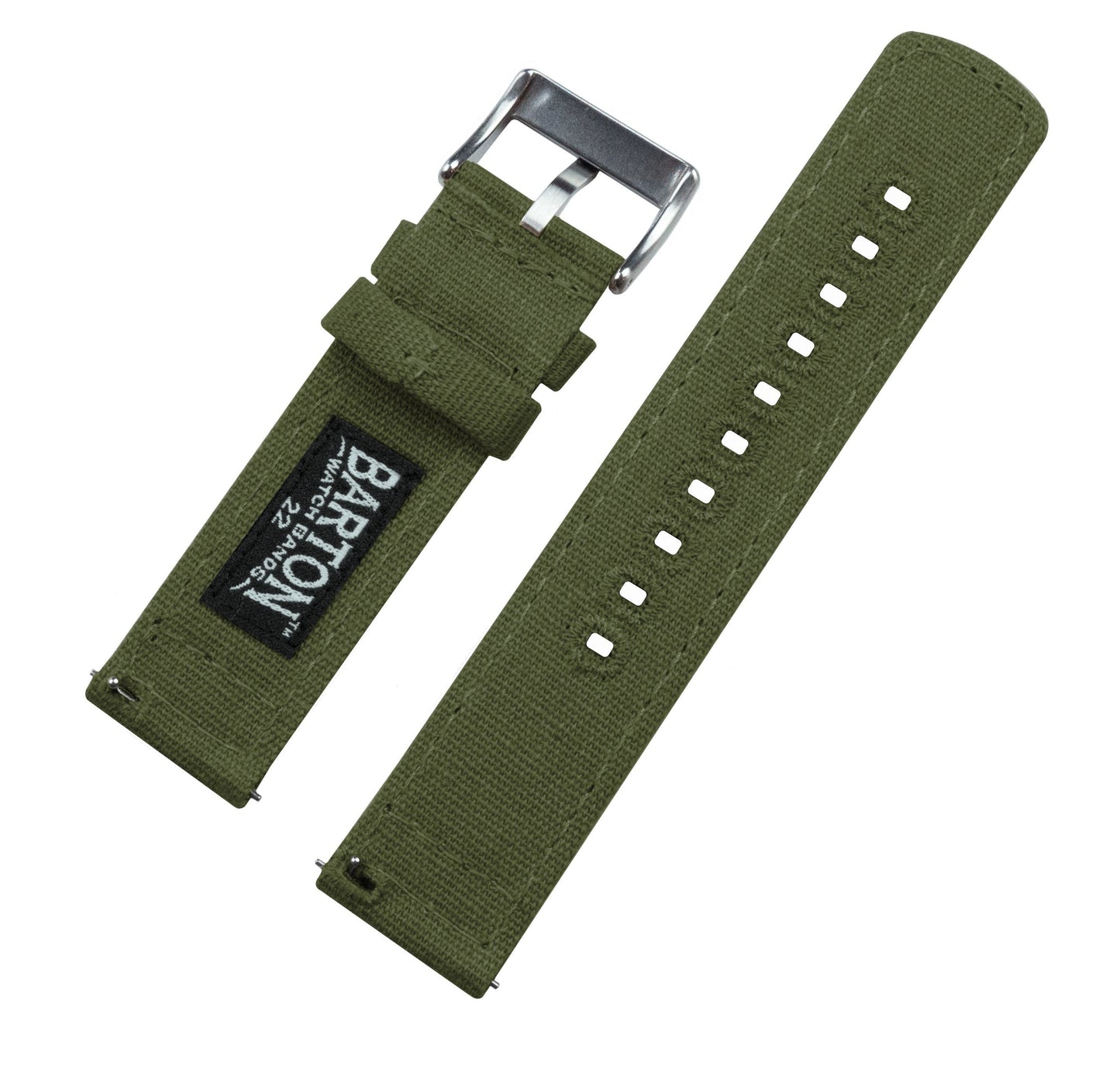 Fossil Gen 5 | Army Green Canvas by Barton Watch Bands