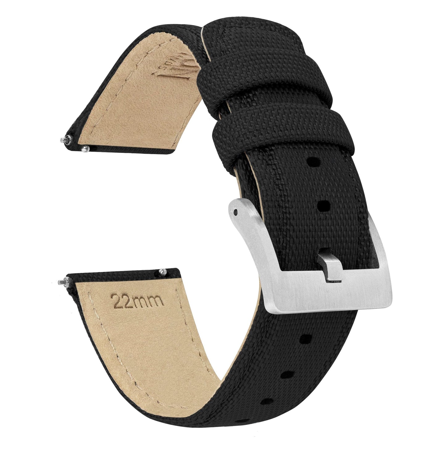 Fossil Gen 5 | Sailcloth Quick Release | Black by Barton Watch Bands