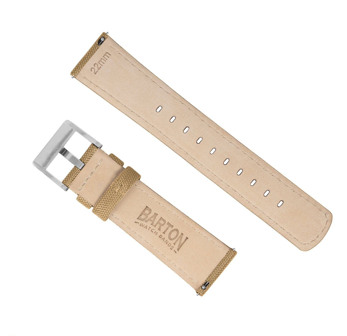 Fossil Gen 5 | Sailcloth Quick Release | Khaki Tan by Barton Watch Bands