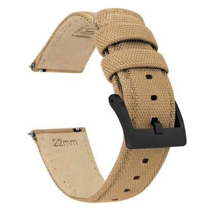 Fossil Gen 5 | Sailcloth Quick Release | Khaki Tan by Barton Watch Bands