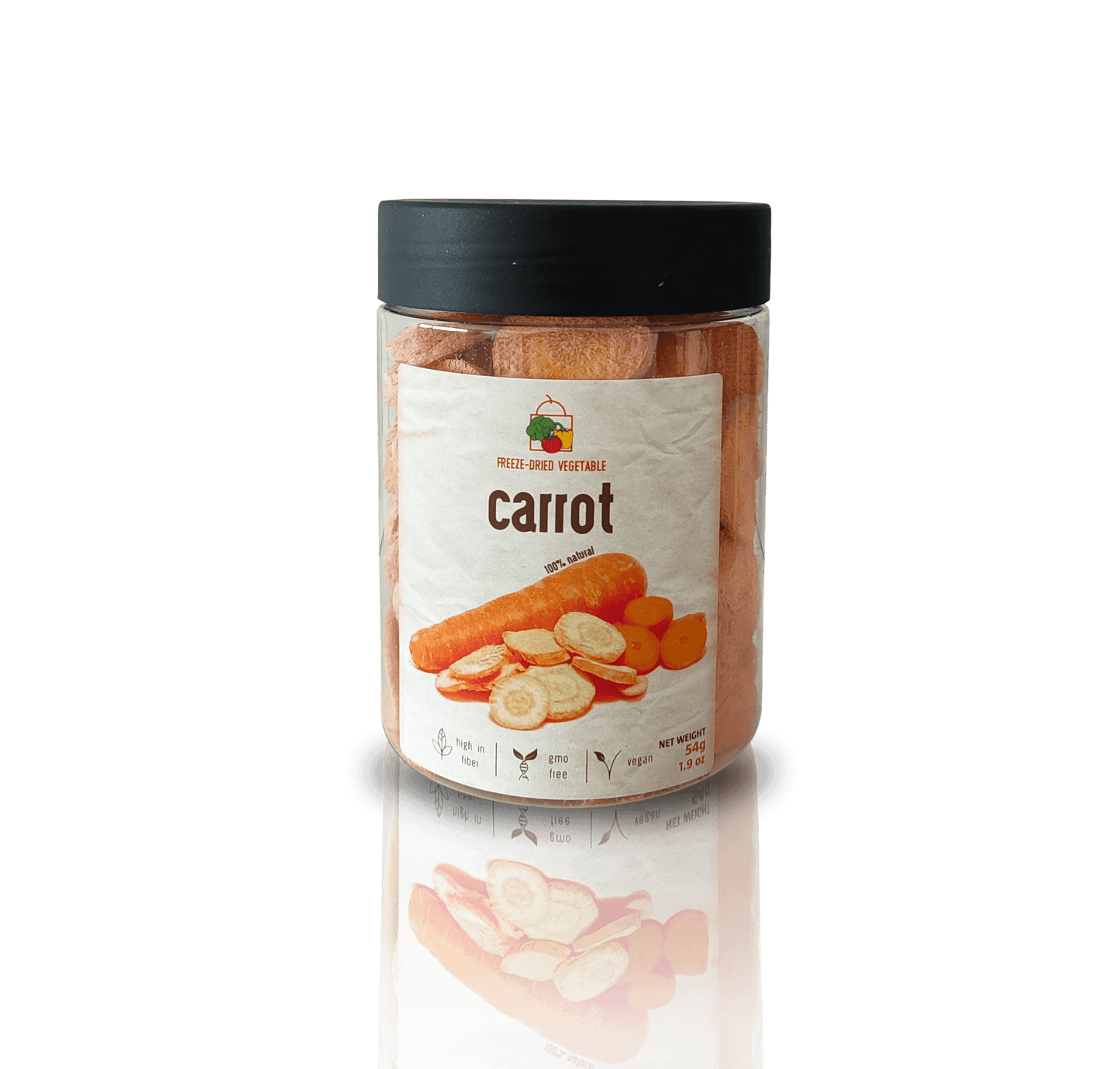 Freeze Dried Carrots (Organic) by The Rotten Fruit Box