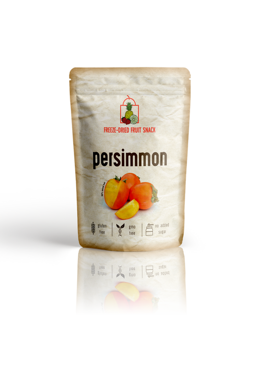 Freeze Dried Persimmon Snack Pouch by The Rotten Fruit Box