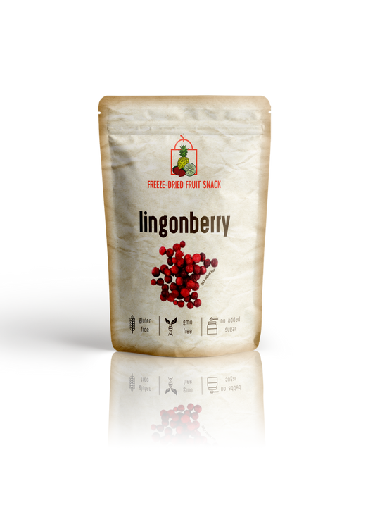 Freeze Dried Lingonberry Snack Pouch by The Rotten Fruit Box