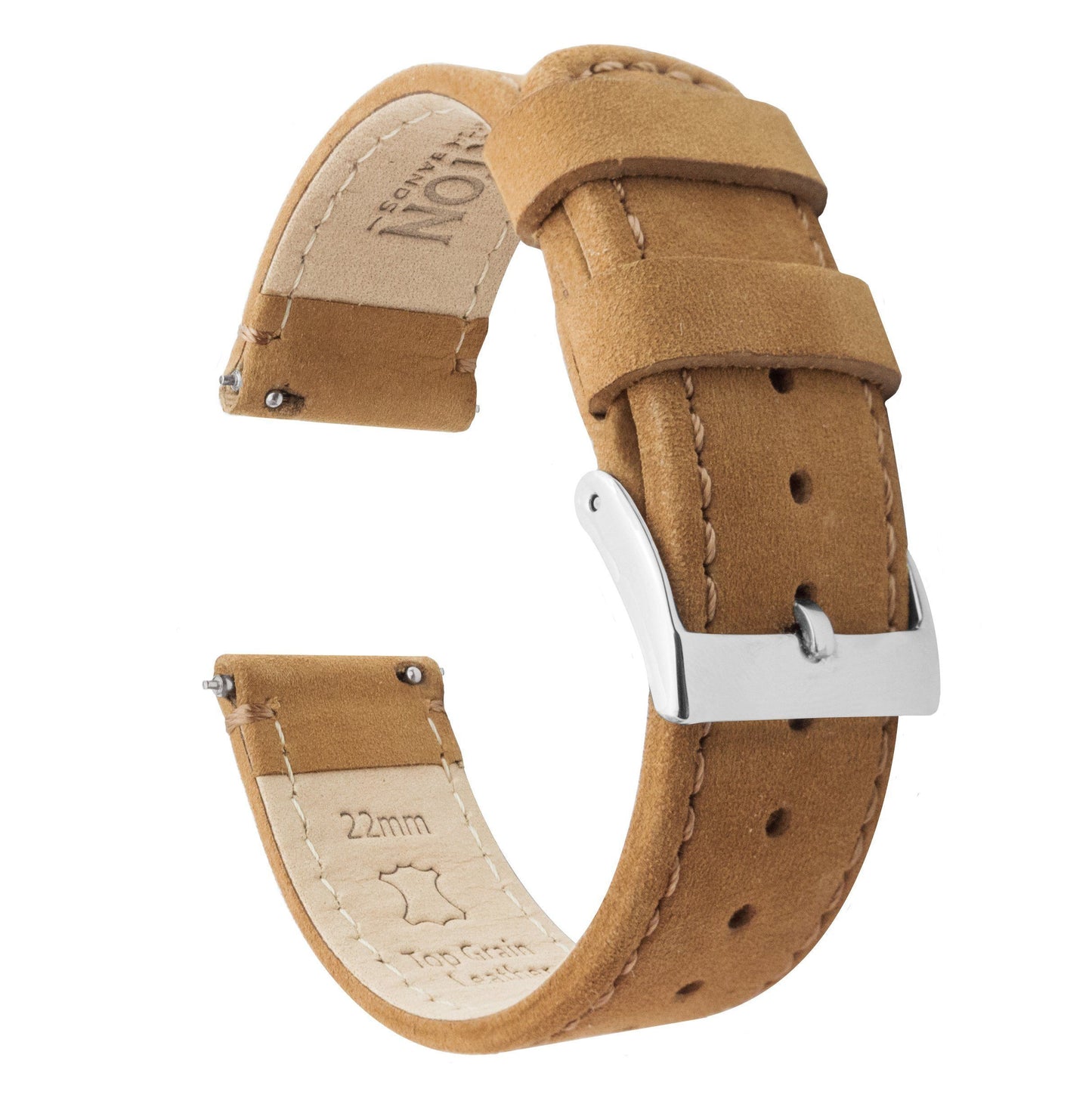 Gear S3 Classic & Frontier | Gingerbread Brown Leather & Stitching by Barton Watch Bands