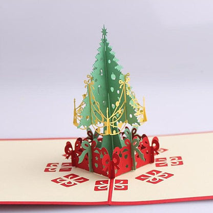 3D Christmas Tree Greeting Cards Memories Treasured Forever by VistaShops