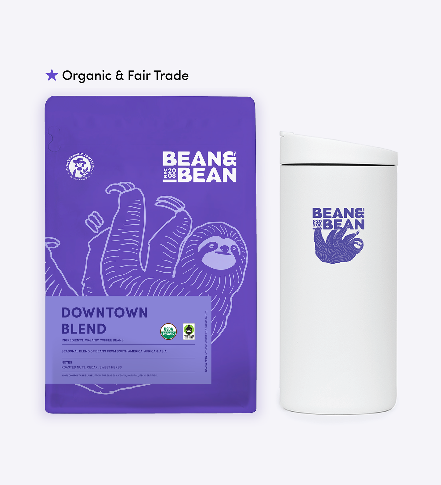 Coffee And Tumbler Gift Box by Bean & Bean Coffee Roasters