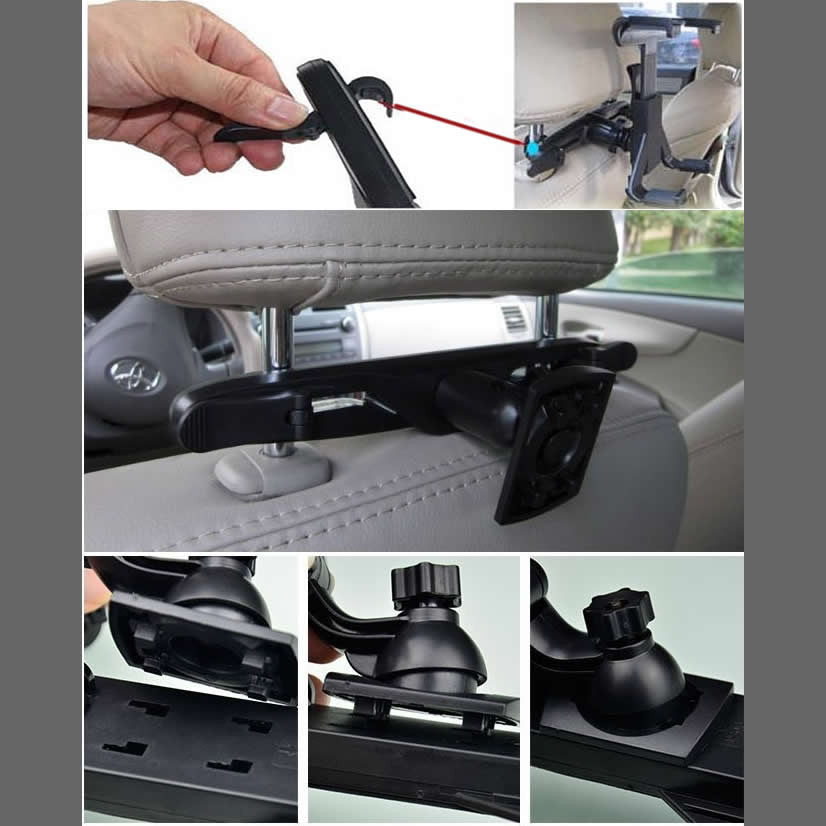 Car Headrest Stand for iPad and Tablets by VistaShops