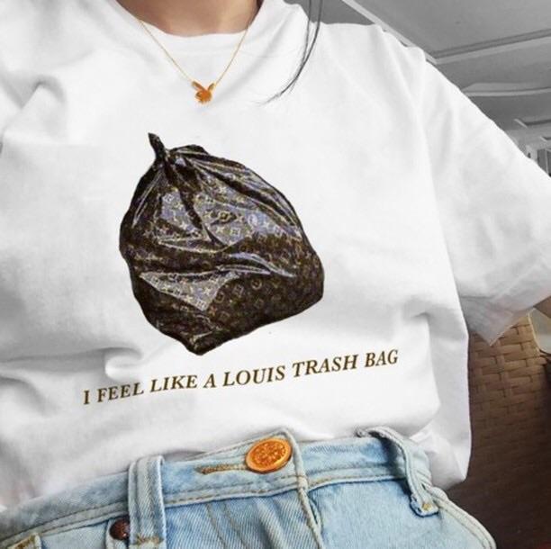 "I Feel Like A Louis Trash Bag" Tee by White Market