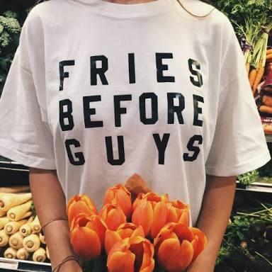 "Fries Before Guys" Tee by White Market