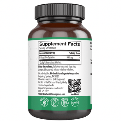 NAC (N-Acetyl Cysteine) by Mother Nature Organics