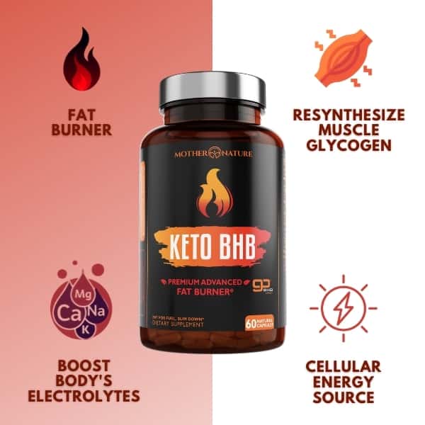 BHB Keto Exogenous Ketone Capsules by Mother Nature Organics