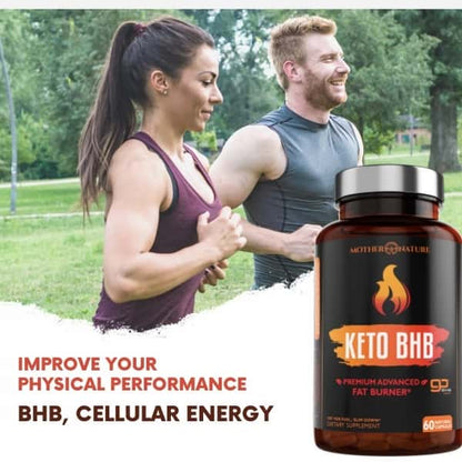 BHB Keto Exogenous Ketone Capsules by Mother Nature Organics