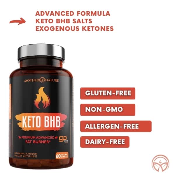 BHB Keto Exogenous Ketone Capsules by Mother Nature Organics