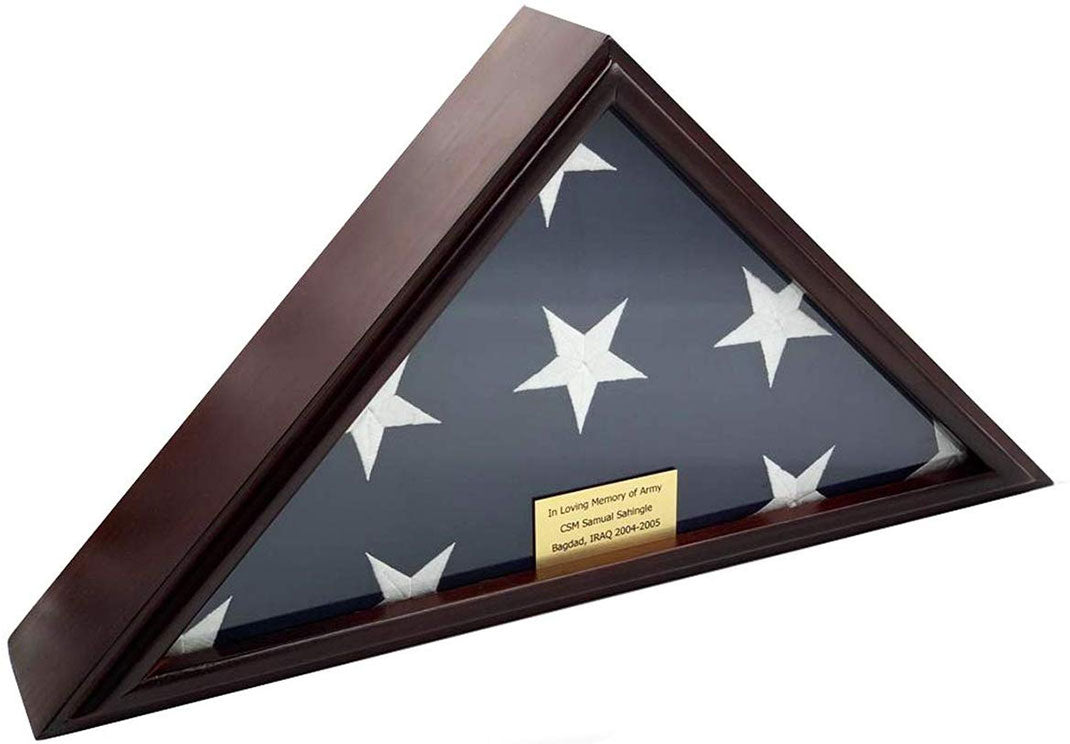 5x9 Burial/Funeral/Veteran Flag Elegant Display Case (No Felt Color) by The Military Gift Store