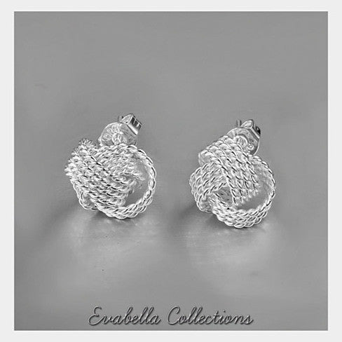 Knotty And Nice - The Knotted Rope Earrings in Silver by VistaShops