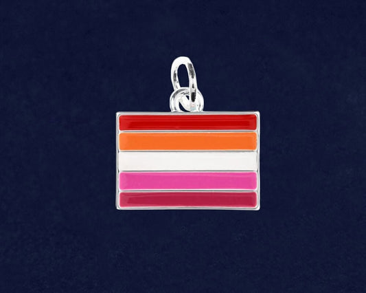 Lesbian Sunset Flag Charms by Fundraising For A Cause