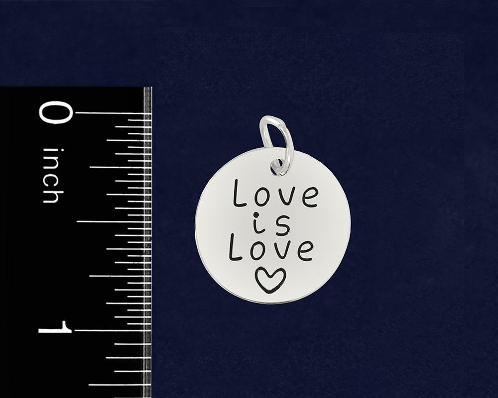 Love Is Love Circle Gay Pride Charms by Fundraising For A Cause