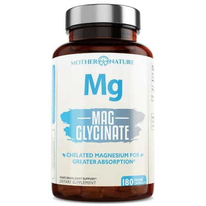 Magnesium Glycinate Capsules by Mother Nature Organics