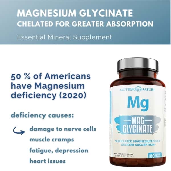 Magnesium Glycinate Capsules by Mother Nature Organics