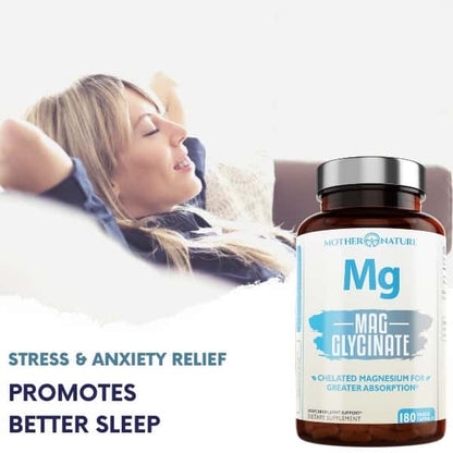 Magnesium Glycinate Capsules by Mother Nature Organics