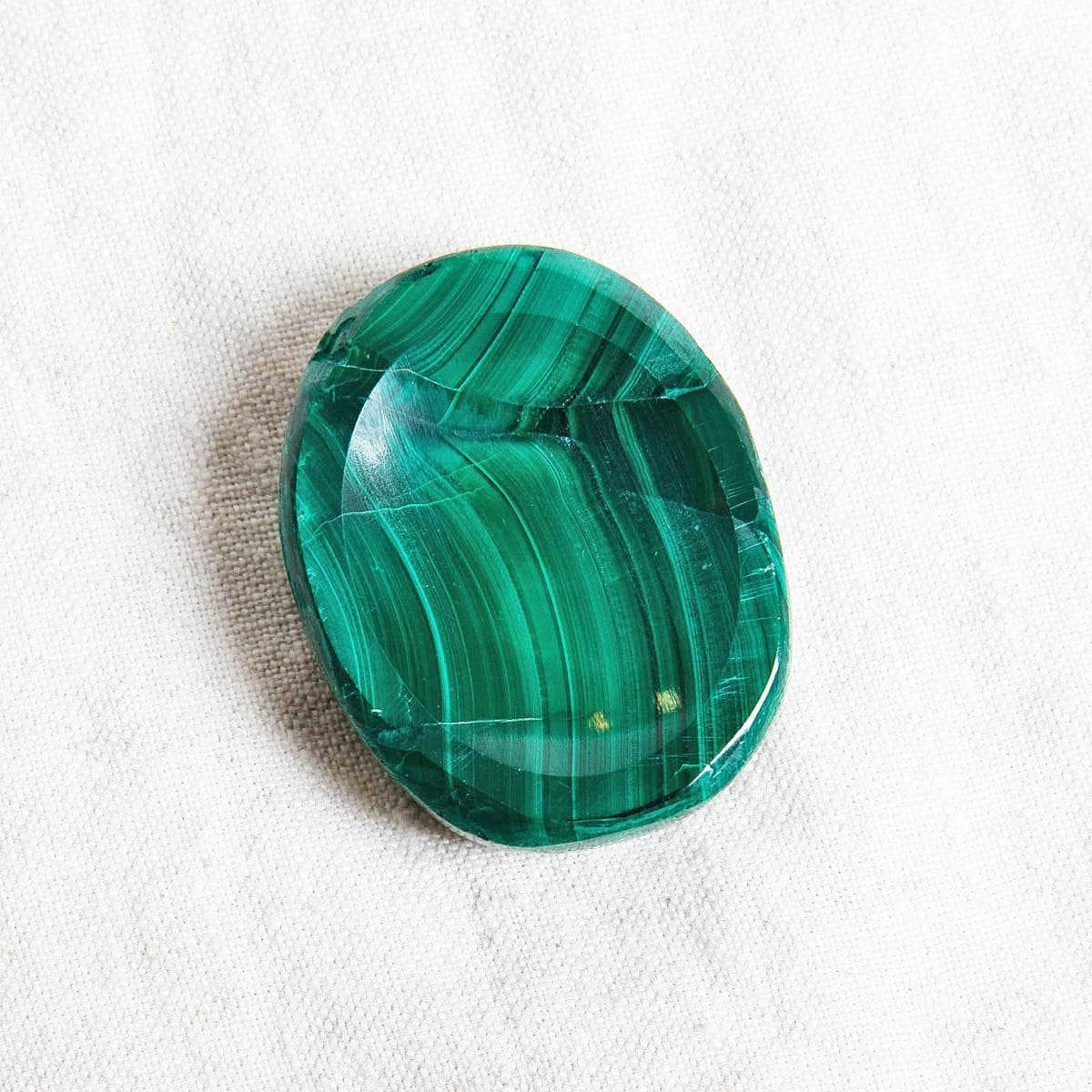 Rare Genuine Malachite Worry Stone by Tiny Rituals