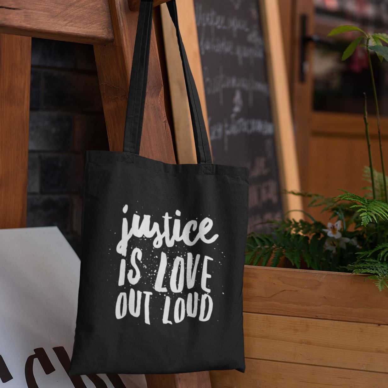 Justice Is Love Out Loud | Tote Bag by The Happy Givers