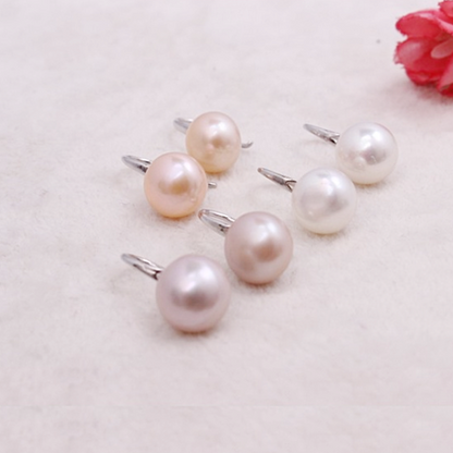 Moon in the Sky bright Pearl Earrings in Set of 3 by VistaShops