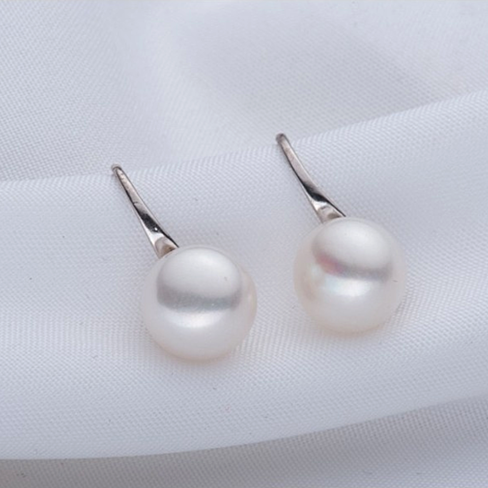 Moon in the Sky bright Pearl Earrings in Set of 3 by VistaShops