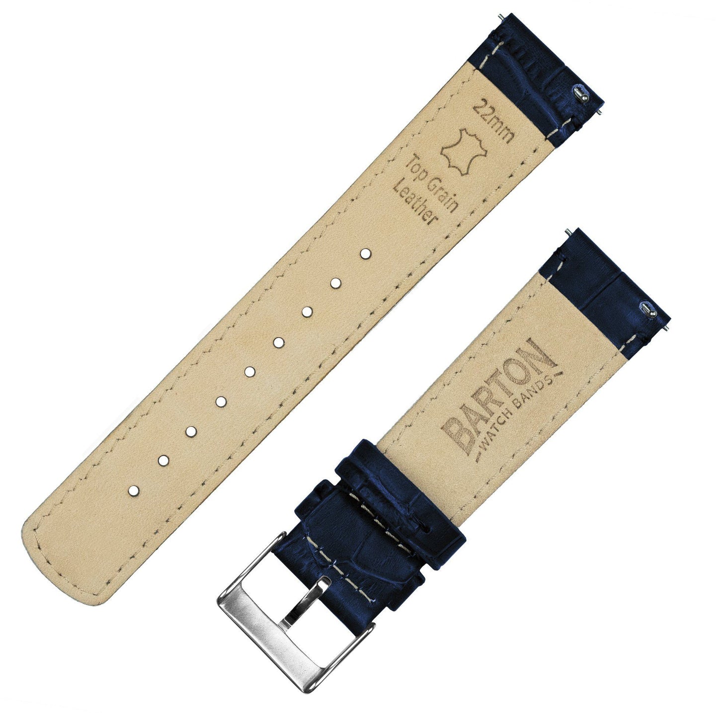 Moto 360 Gen2 | Navy Blue Alligator Grain Leather by Barton Watch Bands