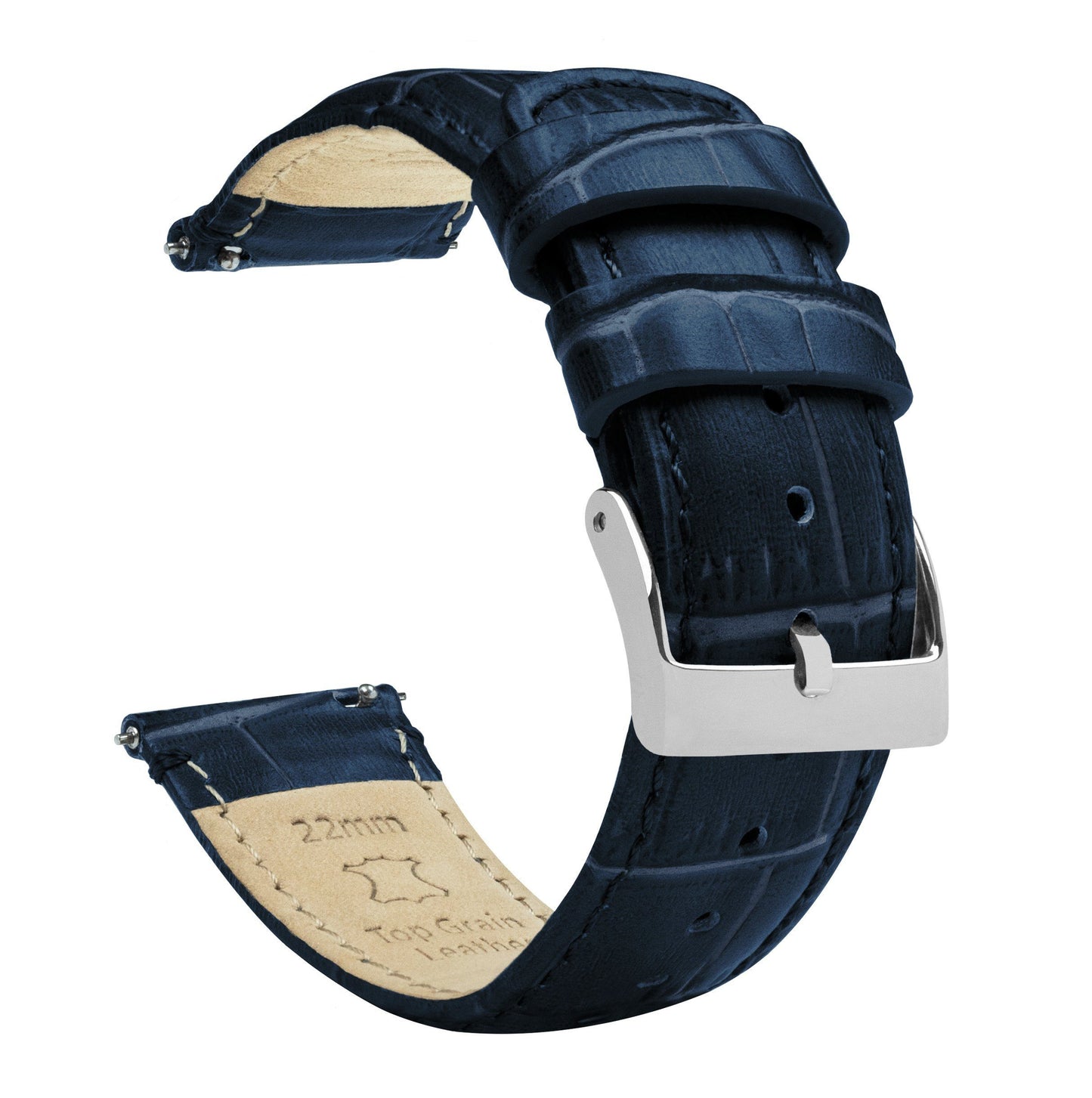 Moto 360 Gen2 | Navy Blue Alligator Grain Leather by Barton Watch Bands