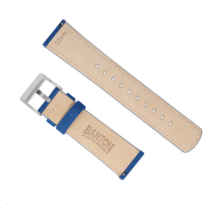 Moto 360 Gen2 | Sailcloth Quick Release | Royal Blue by Barton Watch Bands