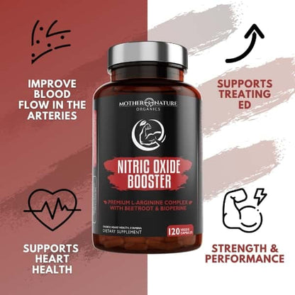Nitric Oxide Booster with L-Arginine by Mother Nature Organics