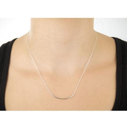 SWEET SMILE Curvy Bar Necklace In 18 Kt Gold Plating And 925 SS Plating by VistaShops