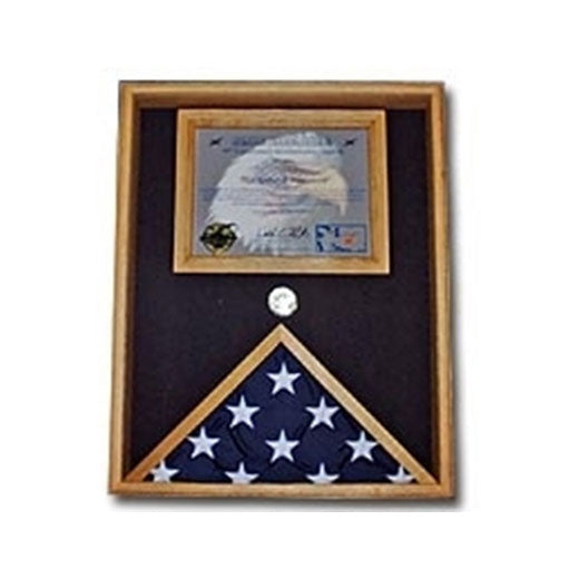 Flag Display Case - Oak Material. by The Military Gift Store