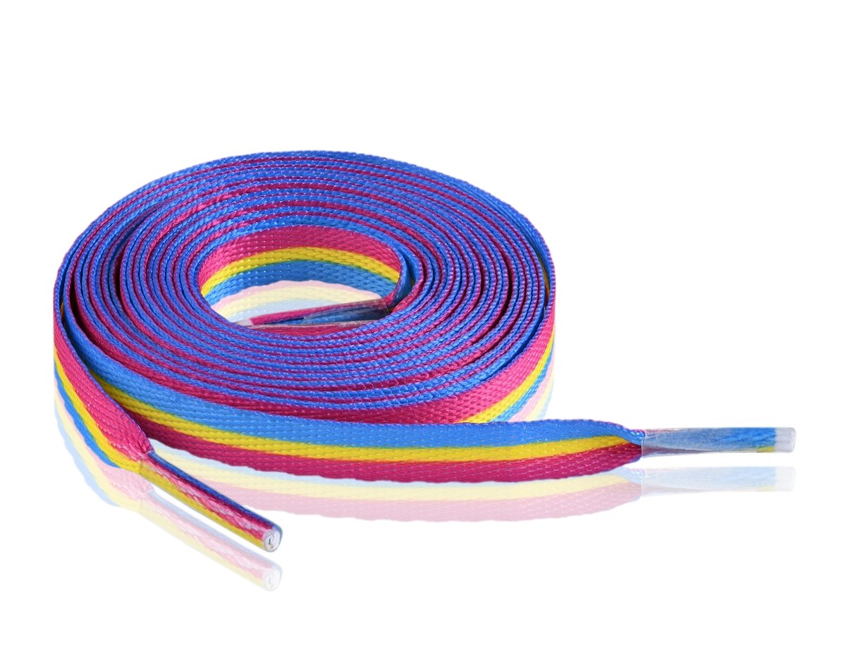 Pansexual Flag Striped Shoe Laces by Fundraising For A Cause