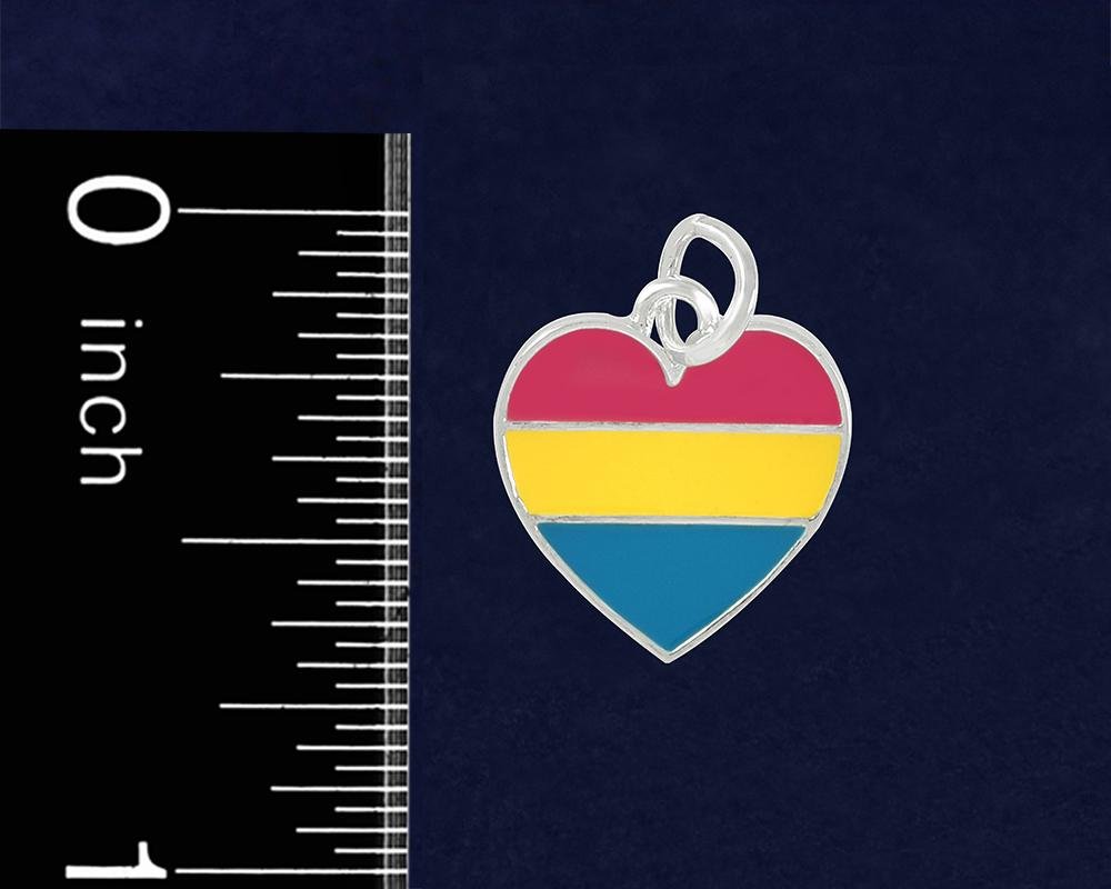 Pansexual LGBTQ Pride Heart Hanging Charms by Fundraising For A Cause