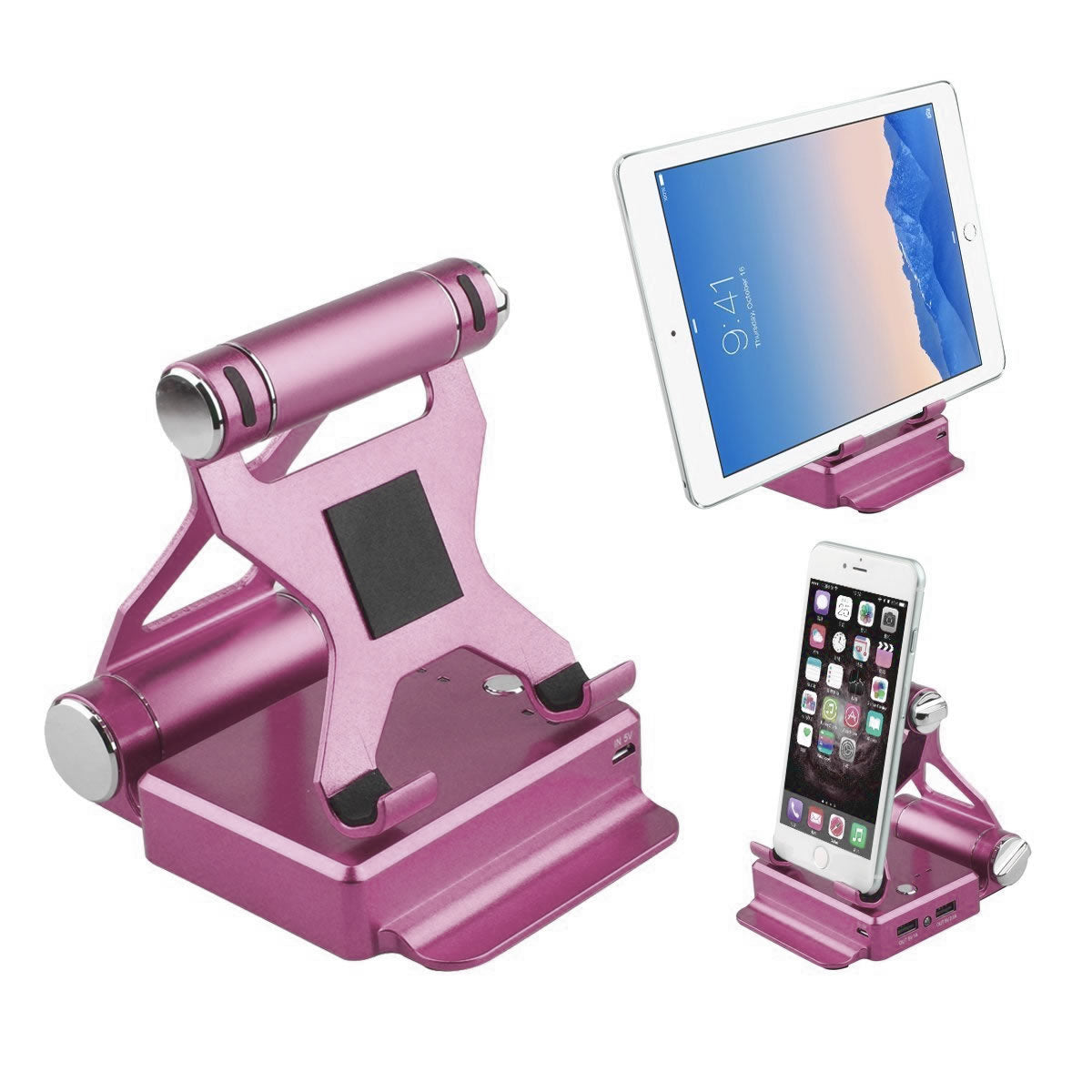 Podium Style Stand With Extended Battery Up To 200% For iPad, iPhone And Other Smart Gadgets by VistaShops