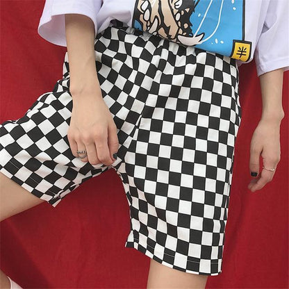 Checkerboard Shorts by White Market