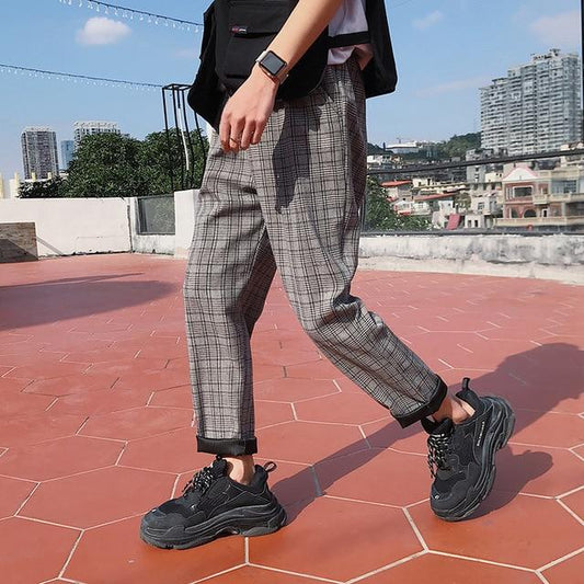 Relaxed Plaid Pants by White Market