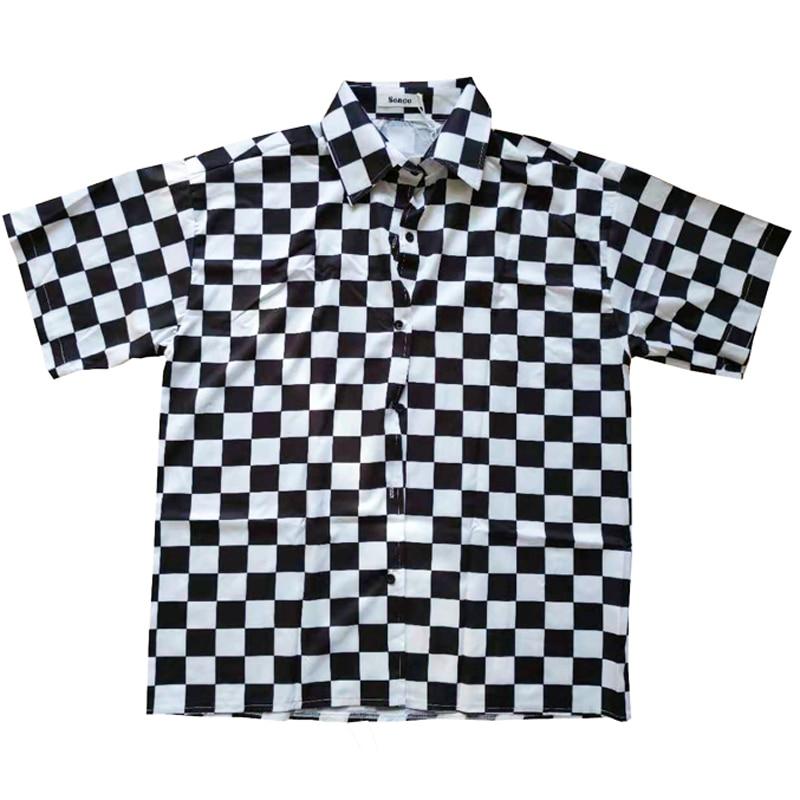 Oversized Checkerboard Button Down by White Market