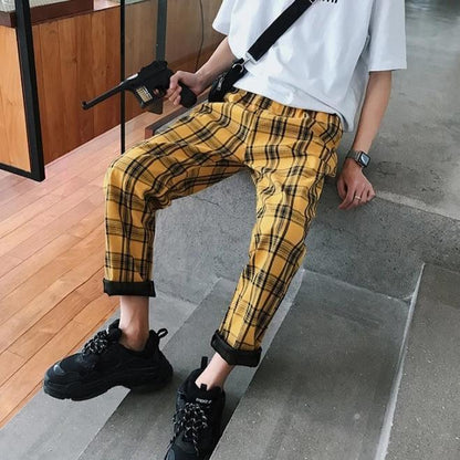 Relaxed Plaid Pants by White Market