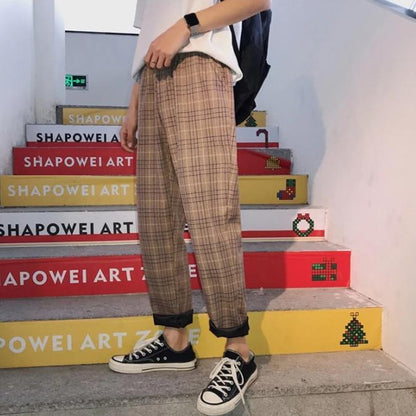 Relaxed Plaid Pants by White Market