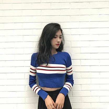 Sporty Ribbed Sweater by White Market