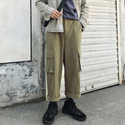 Vintage Wide Leg Cargo Pants by White Market