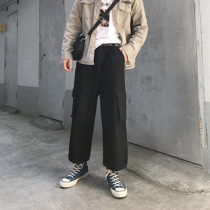 Vintage Wide Leg Cargo Pants by White Market