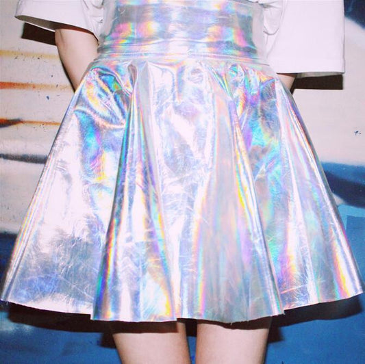 Iridescent High Waisted Skirt by White Market