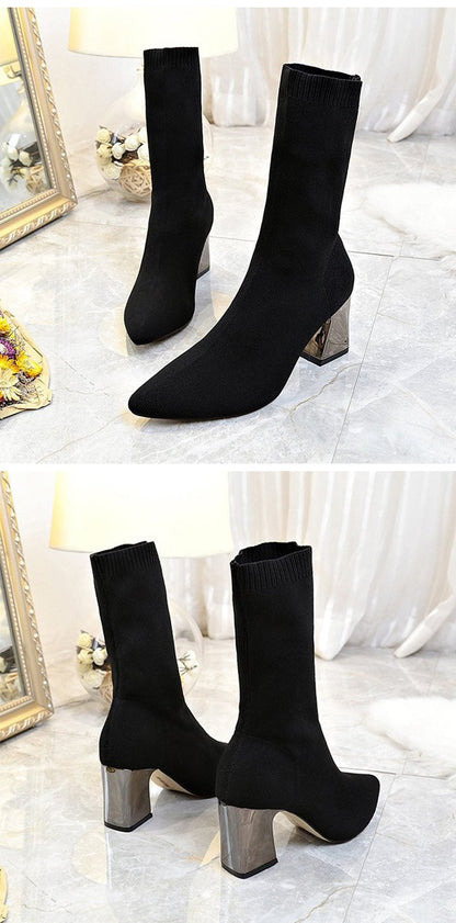 Sleek Sock Boots by White Market