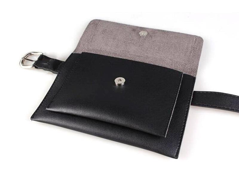 Minimal Leather Belt Bag by White Market