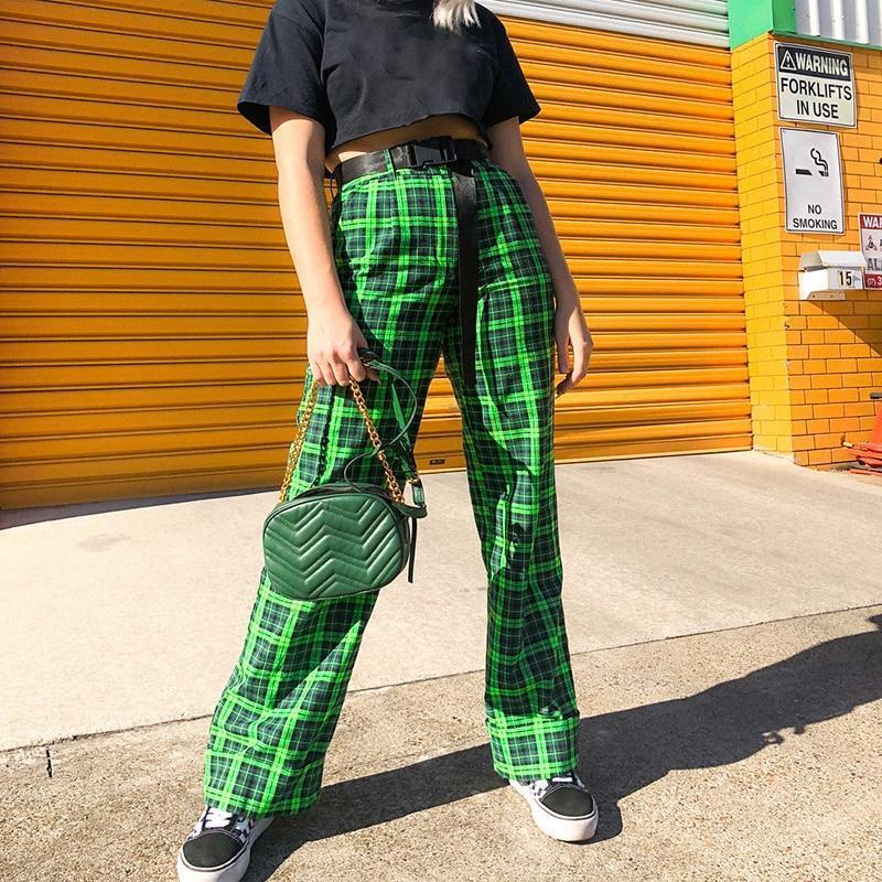 Electric Plaid Pants by White Market