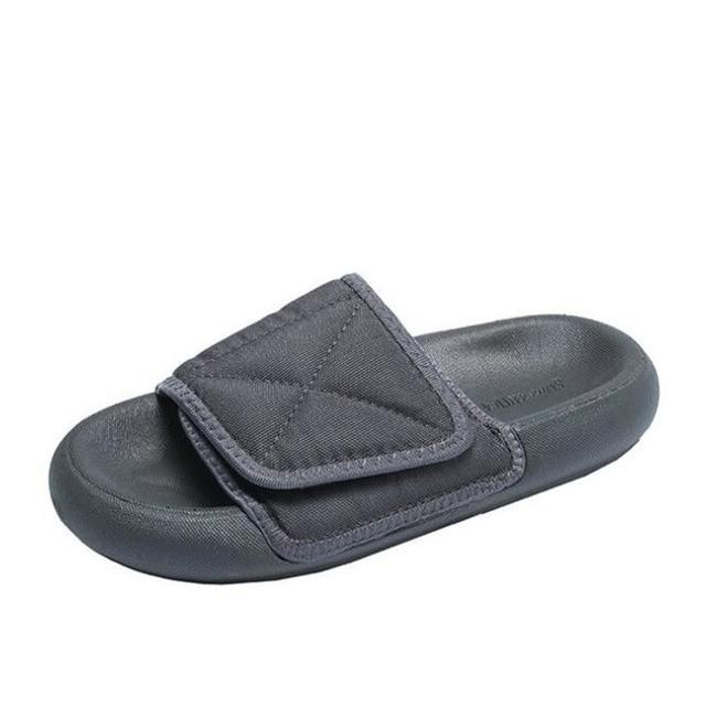 Oversized Velcro Slippers by White Market